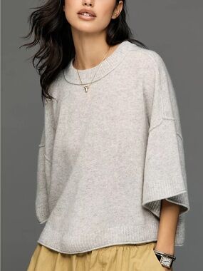 Anthropologie The Goldie Crew-Neck Cashmere Sweater